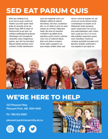 Extra component of the direct mail design template for 