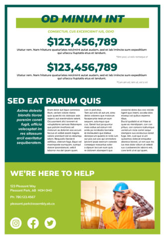 Extra component of the direct mail design template for 