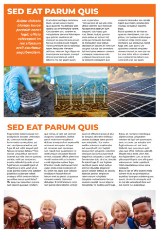 Back side of the direct mail design template for 