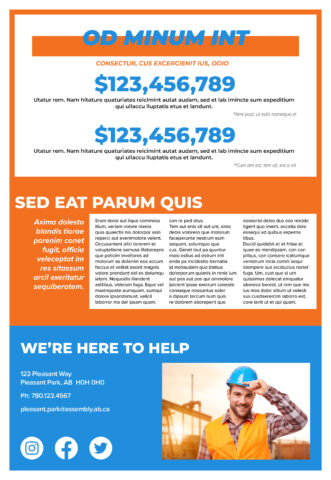 Extra component of the direct mail design template for 