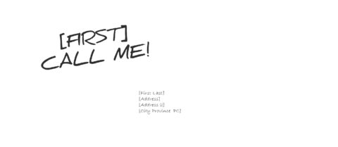 Back side of the direct mail design template for 