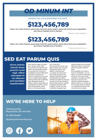 Extra component of the direct mail design template for 