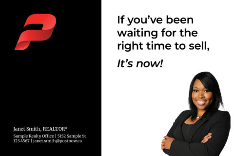 Back side of the direct mail design template for 