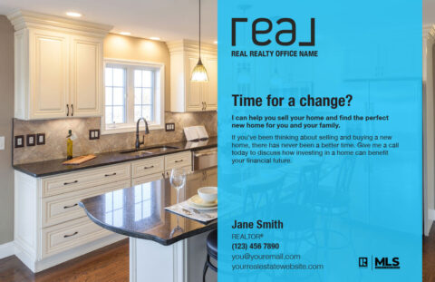 Back side of the direct mail design template for 