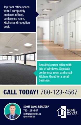 Back side of the direct mail design template for 