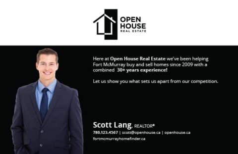 Back side of the direct mail design template for 