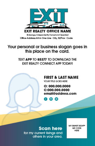 Back side of the direct mail design template for 