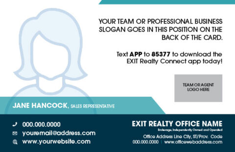 Back side of the direct mail design template for 