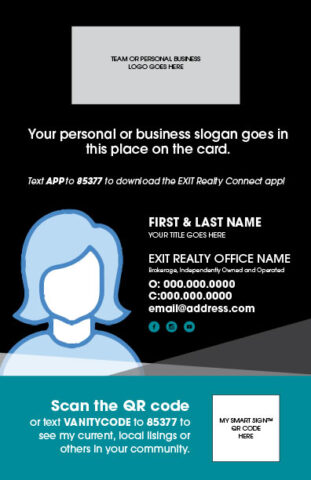 Back side of the direct mail design template for 