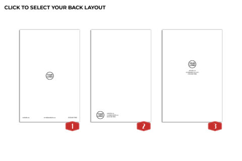 Back side of the direct mail design template for 