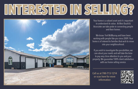 Front side of the direct mail design template for 