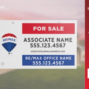 RE/MAX Yard Sign | Primary RWB | For Sale | 30x18