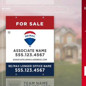 RE/MAX Yard Sign Panel | Primary RWB Alt | For Sale | 24x30
