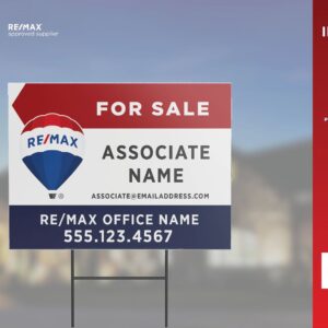 RE/MAX Directional Sign | Primary RWB Alt | For Sale | 24x18