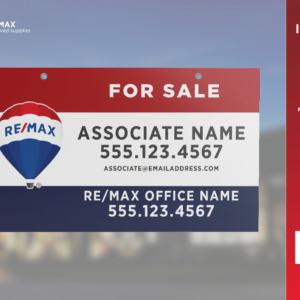 RE/MAX Yard Sign | Primary RWB Alt | For Sale | 30x18