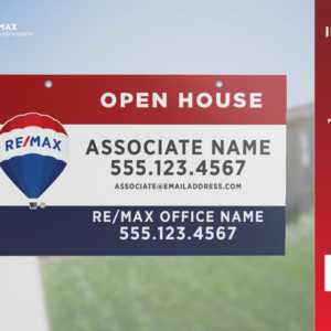 RE/MAX Yard Sign | Primary RWB Alt | Open House | 30x18