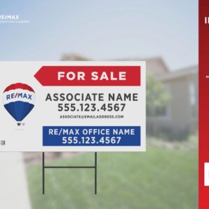 RE/MAX Directional Sign | Primary RWB | For Sale | 30x18