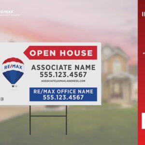 RE/MAX Directional Sign | Primary RWB | Open House | 30x18