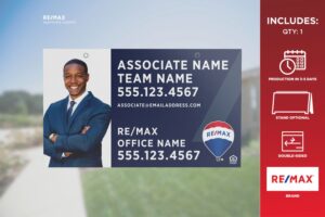 RE/MAX Yard Sign | Blue Promo | For Sale | 30x18