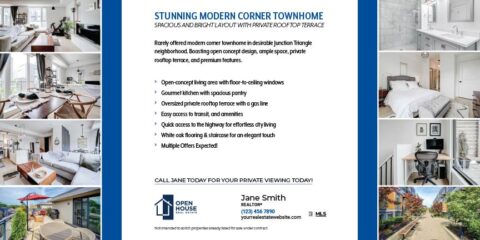 Back side of the direct mail design template for 