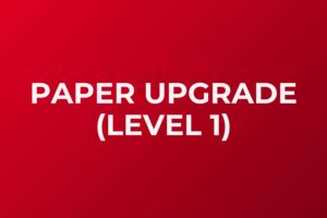 Paper Upgrade (level 1)