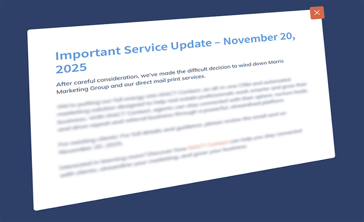 Morris Media Announces The Cancellation Of Their Direct Mail Print Services