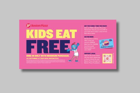 Back side of the direct mail design template for 